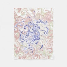 Elegant Blue and Soft Peach Marble Swirl Abstract