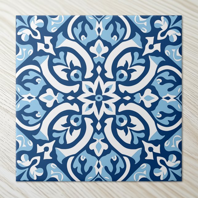 Elegant Blue and White Ceramic Tile (Creator Uploaded)