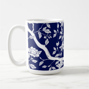 Elegant Blue and White Chinoiserie Mug
