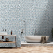 Elegant blue and white floral 