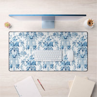 Elegant Blue and White French Rococo Floral