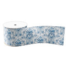 Elegant Blue and White French Rococo Floral 