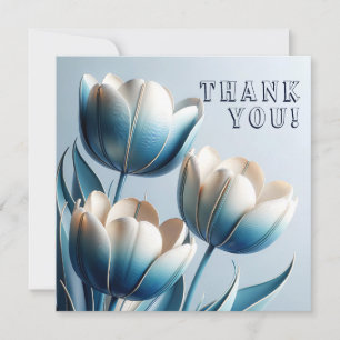 Elegant Blue and White Tulips