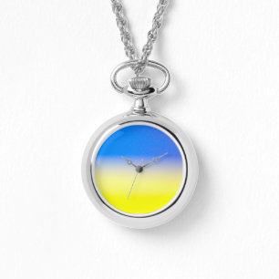 Elegant Blue and Yellow Peace Ukraine Inspirations Watch
