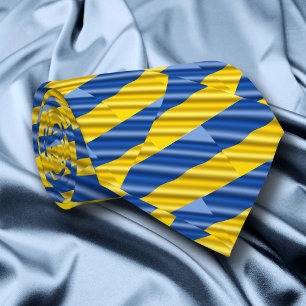 Elegant Blue and Yellow Ukraine Inspired Peace Tie
