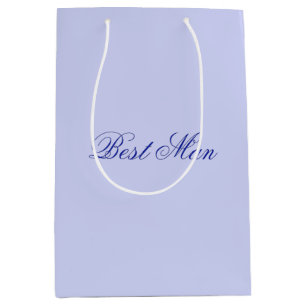 Elegant Blue Best Man Medium Gift Bag