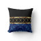 Elegant Blue, Black & Gold Quatrefoil Pattern