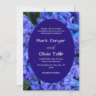 Elegant Blue Board Wedding Invitation Template