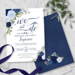 Elegant Blue Boho Roses We Still Do Vow Renewal Invitation<br><div class="desc">This beautiful wedding vow renewal invitation features a rustic boho chic design with hand painted watercolor roses in shades of dusty blue, navy, and indigo. The text reads "we still do" and is written in elegant script calligraphy. Beautiful way to invite your friends and family to share in your joy...</div>