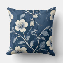 Elegant Blue Botanical Floral