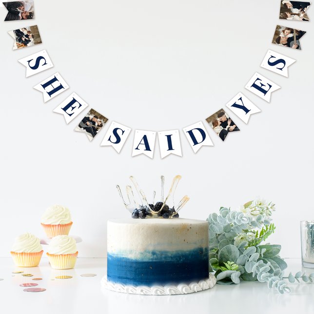 Elegant Blue Bridal Shower Bunting (Creator Uploaded)