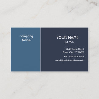 Elegant Blue Business Card