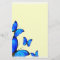 Elegant Blue Butterflies Personal Stationery