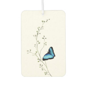 Elegant Blue Butterfly Car Air Freshener