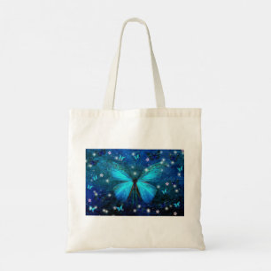 Elegant Blue Butterfly Tote Bag