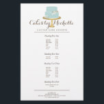Elegant Blue Cake with Florals Cake Decorating Flyer<br><div class="desc">Coordinates with the Elegant Blue Cake with Florals Cake Decorating Business Card Template by 1201AM. An elegant aqua blue tiered cake decorated with white flowers sits atop a faux gold cake stand for a beautiful aesthetic on this bakery or cake decorator's flyer template. Update the calligraphic text with your name...</div>