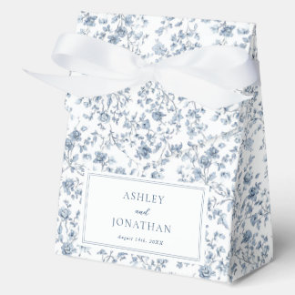 Elegant Blue Chinoiserie Wedding Favour Box