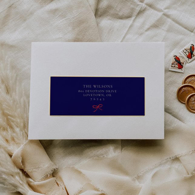 Elegant Blue Christmas Guest Address Labels (Elegant Blue Christmas Guest Address Labels)