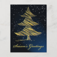 elegant blue Corporate  Greeting PostCards