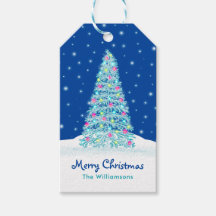 Elegant Blue Decorated Christmas Tree Holiday