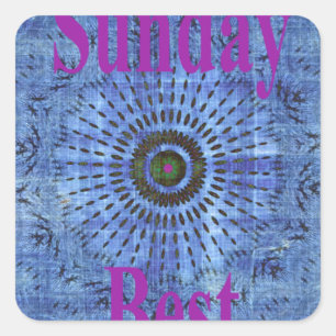Elegant Blue denim motif vector print pattern art  Square Sticker
