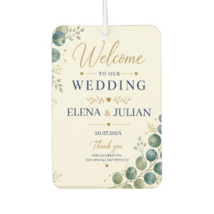 Elegant Blue Eucalyptus Car Air Freshener