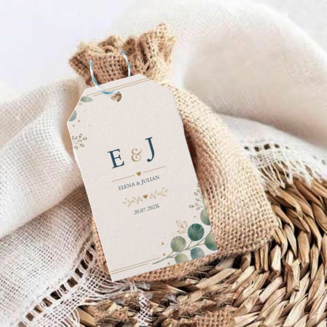 Elegant Blue Eucalyptus  Gift Tags (Creator Uploaded)