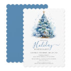 Elegant Blue Festive Holiday Dinner Party