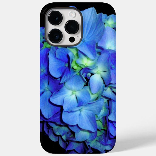 Elegant blue floral blue roses blue hydrangeas  Case-Mate iPhone case (Back)