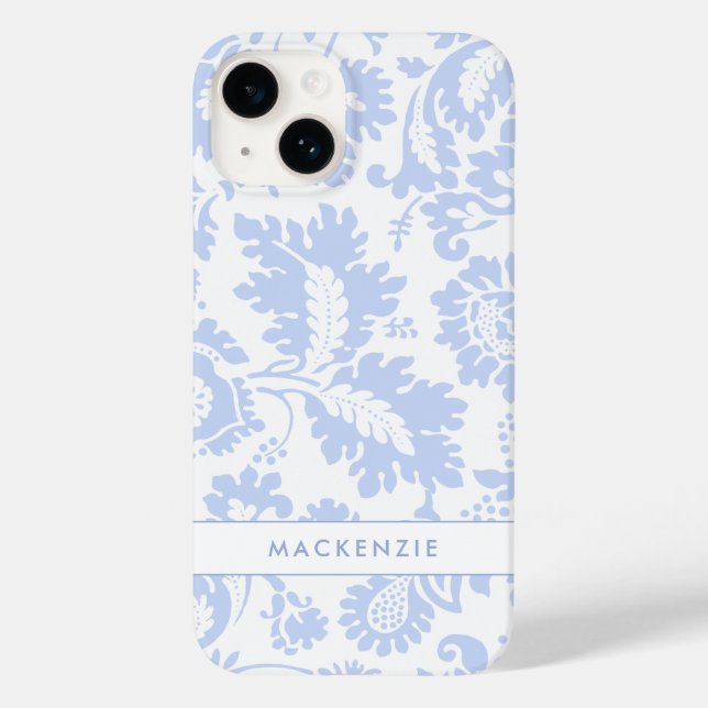 Elegant Blue Floral Botanical Case-Mate iPhone Case (Back)