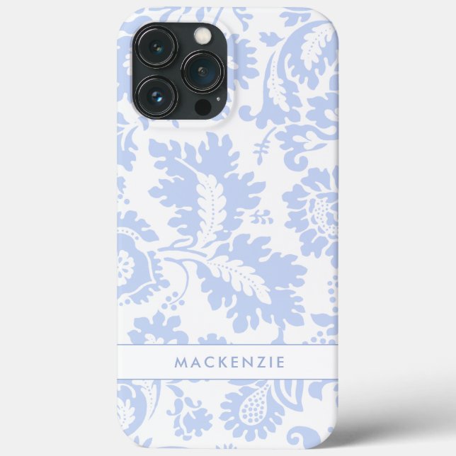 Elegant Blue Floral Botanical Case-Mate iPhone Case (Back)