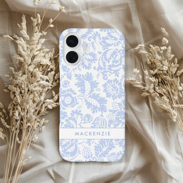 Elegant Blue Floral Botanical Case-Mate iPhone Case (Creator Uploaded)