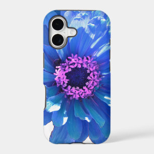 Elegant blue floral daisy zinnia dahlia