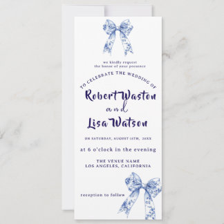 Elegant Blue Floral Invitation