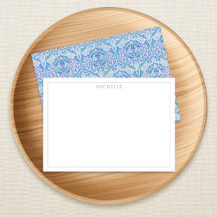 Elegant Blue Floral Pattern Card