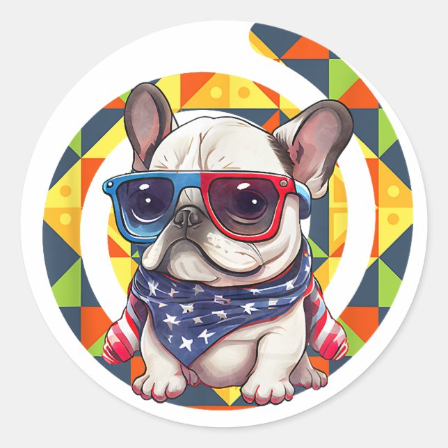 Elegant Blue Floral Pattern Ceramic Classic Round Sticker (Front)