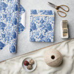 Elegant Blue Floral Pattern Wrapping Paper<br><div class="desc">This is a botanical style image featuring an intricate and elegant blue floral pattern. The design showcases a variety of flowers, leaves, and branches in different shades of blue against a crisp white background. Each element is meticulously detailed, creating a harmonious and sophisticated look that evokes a sense of tranquillity...</div>