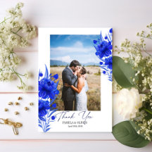 Elegant Blue Floral Photo