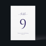 Elegant Blue Floral Wedding Table Number Card<br><div class="desc">A beautifully designed wedding table number card featuring delicate blue floral illustrations and elegant typography.</div>