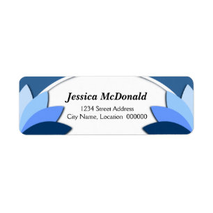 Elegant Blue Florals Labels
