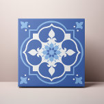 Elegant Blue Flower Accent Azulejo Ceramic Tile<br><div class="desc">Decorate the office with this Elegant Blue Flower Accent Tile design. You can customise this further by clicking on the "PERSONALIZE" button. Change the background colour if you like. For further questions please contact us at ThePaperieGarden@gmail.com.</div>
