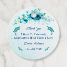 Elegant Blue Flower Customised Graduation