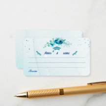 Elegant Blue Flower Graduation Advice And Wishes