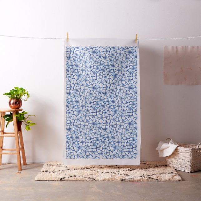 Elegant Blue Flowers Fabric (In Situ)