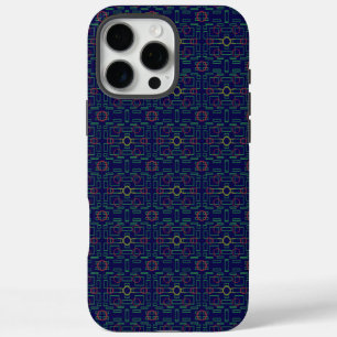 Elegant Blue Geometric  iPhone 16 Pro Max Case