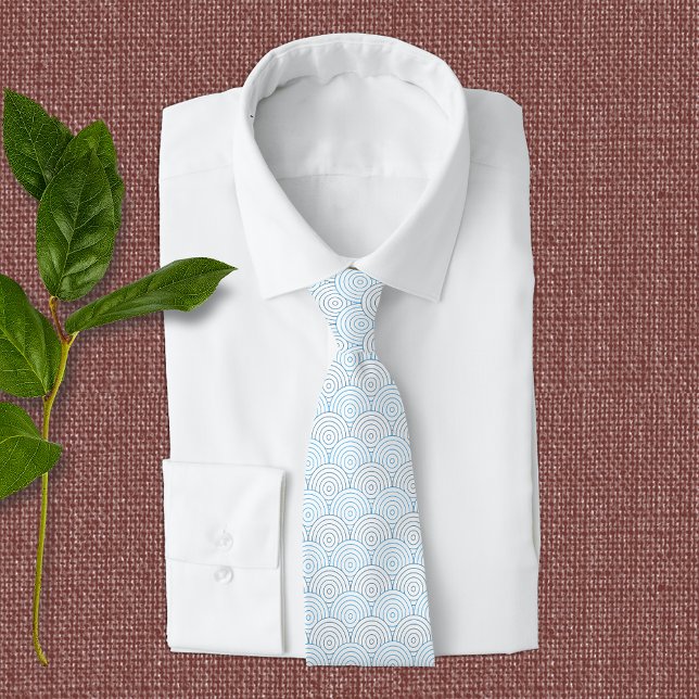 Elegant Blue Geometrical Pattern Tie (Creator Uploaded)