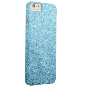 Elegant Blue Glitter Luxury Barely There iPhone 6 Plus Case