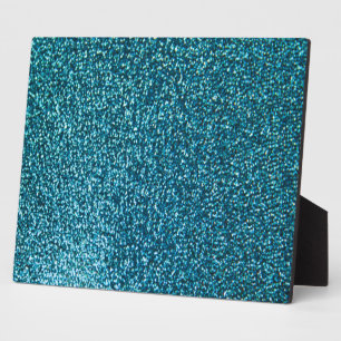 Elegant blue glitter plaque