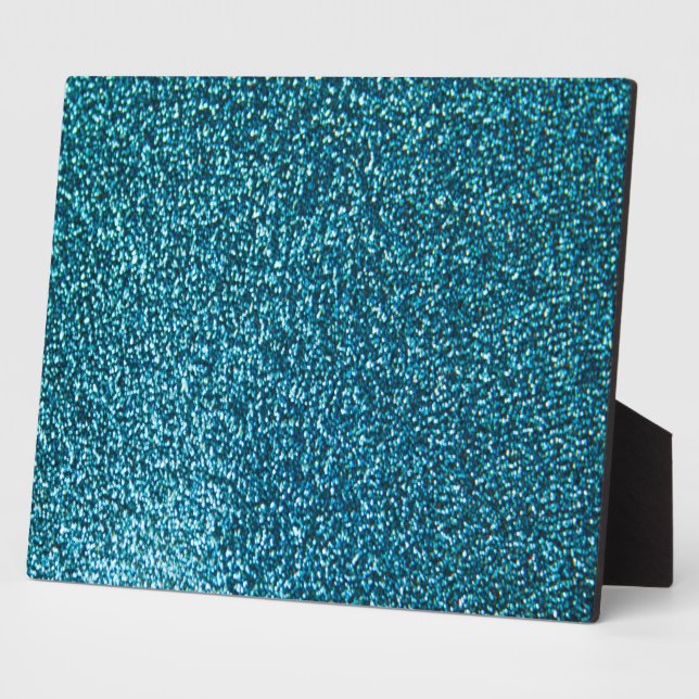 Elegant blue glitter plaque (Side)