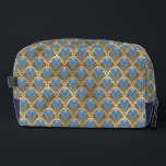 Elegant Blue Gold Art Deco Vintage Pattern Dopp Kit<br><div class="desc">Elegant Blue Gold Art Deco Vintage Pattern Dopp Kit Cosmetic Bag Toiletry Bag features an elegant art deco pattern in blue and gold. Created by Evco Studio www.zazzle.com/store/evcostudio</div>